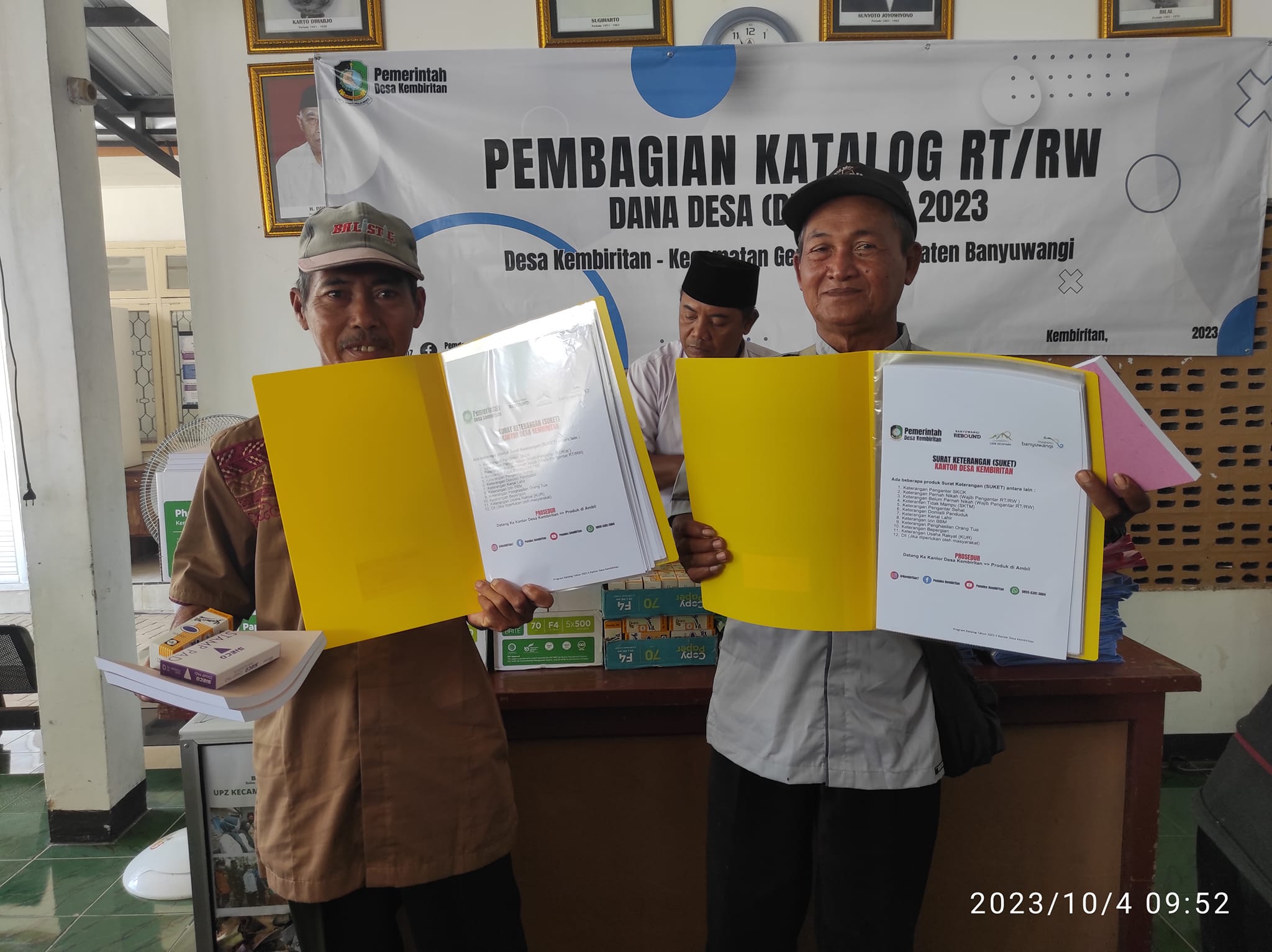 Inovasi Pelayanan Publik, Desa Kembiritan Luncurkan Katalog Administrasi untuk Ketua RT RW