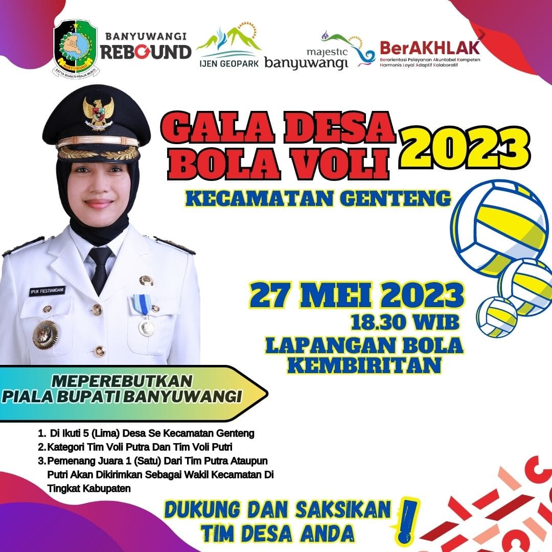 Kembiritan Jadi Tuan Rumah! Saksikan Gala Bola Voli Tingkat Kecamatan Genteng 2023